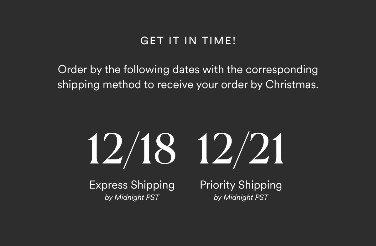 Get it in time! 