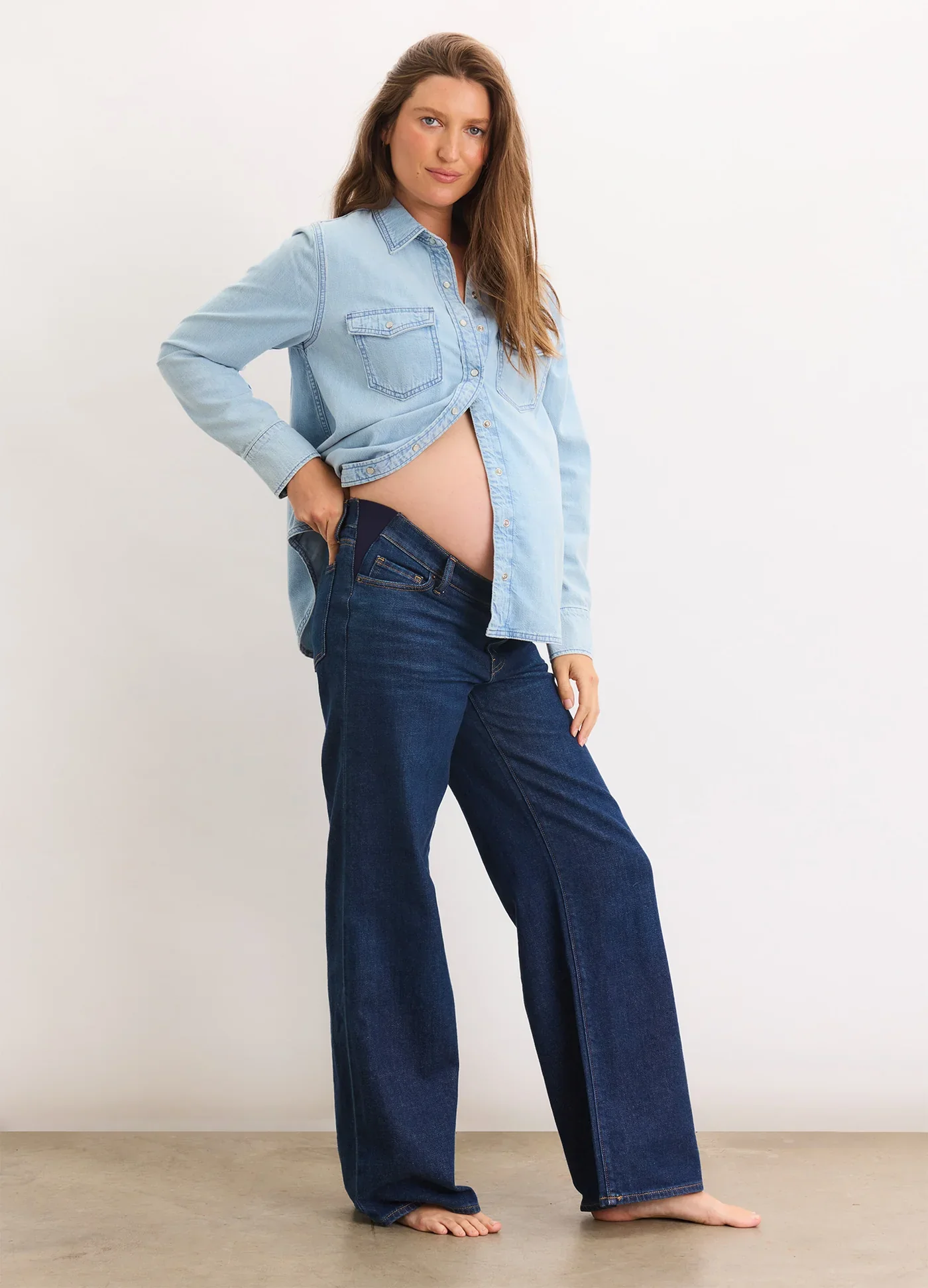Image of The Relaxed Wide Leg Maternity Jean