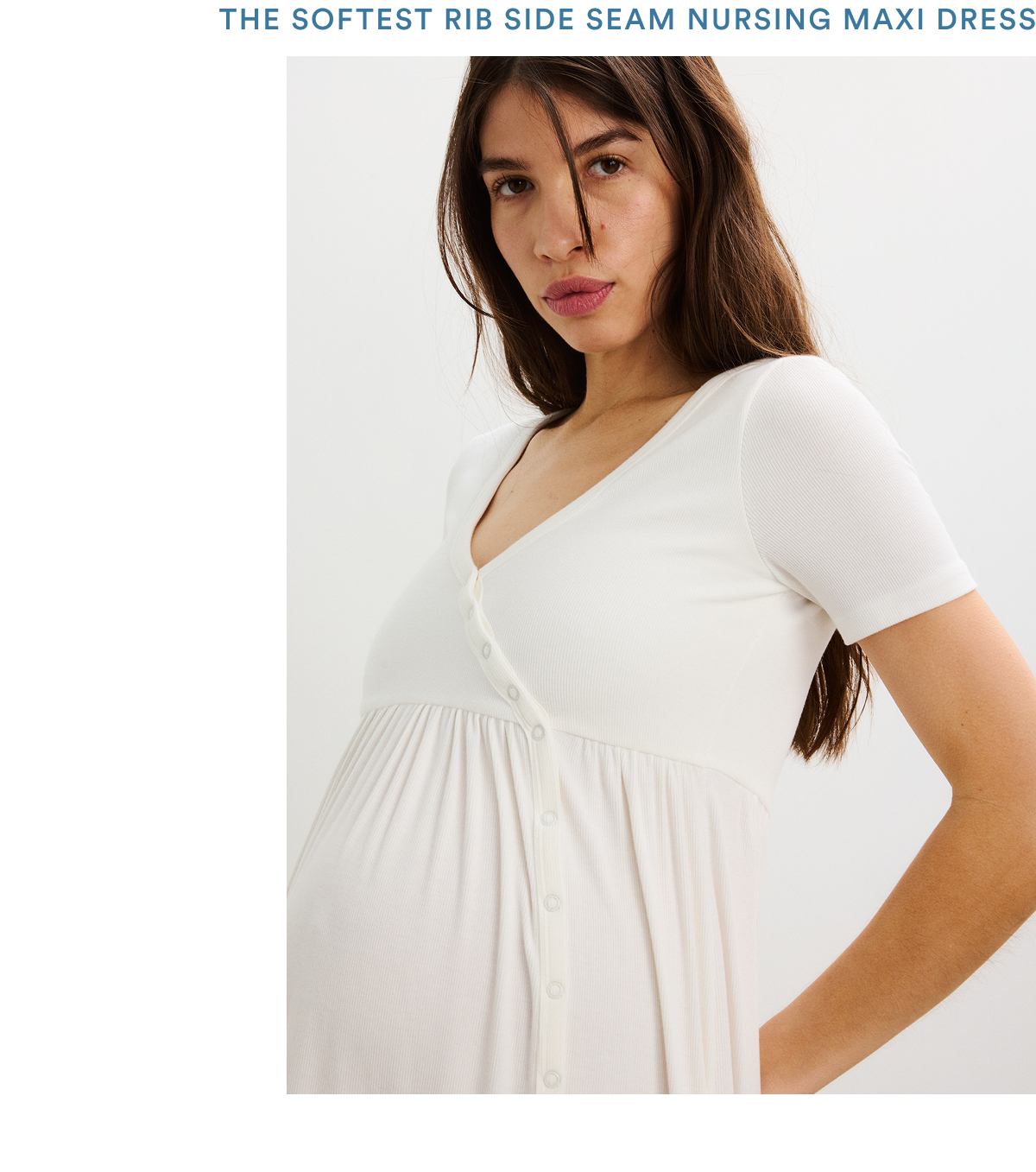 The Softest Rib Side Seam Nursing Maxi Dress