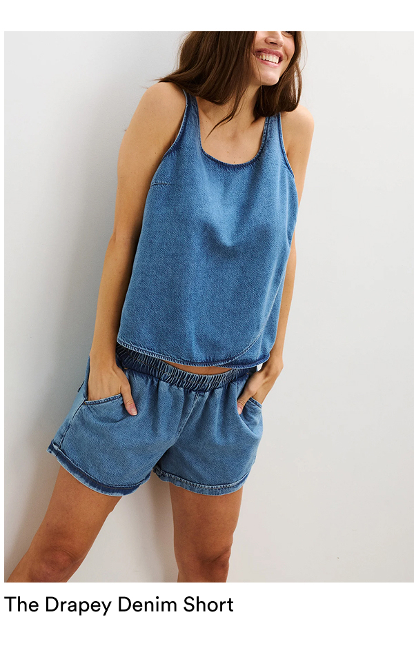 The Drapey Denim Short