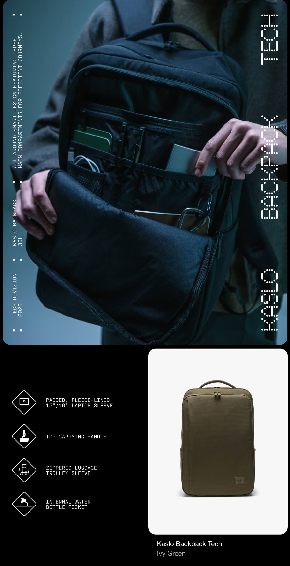 Kaslo Backpack | Tech - 30L