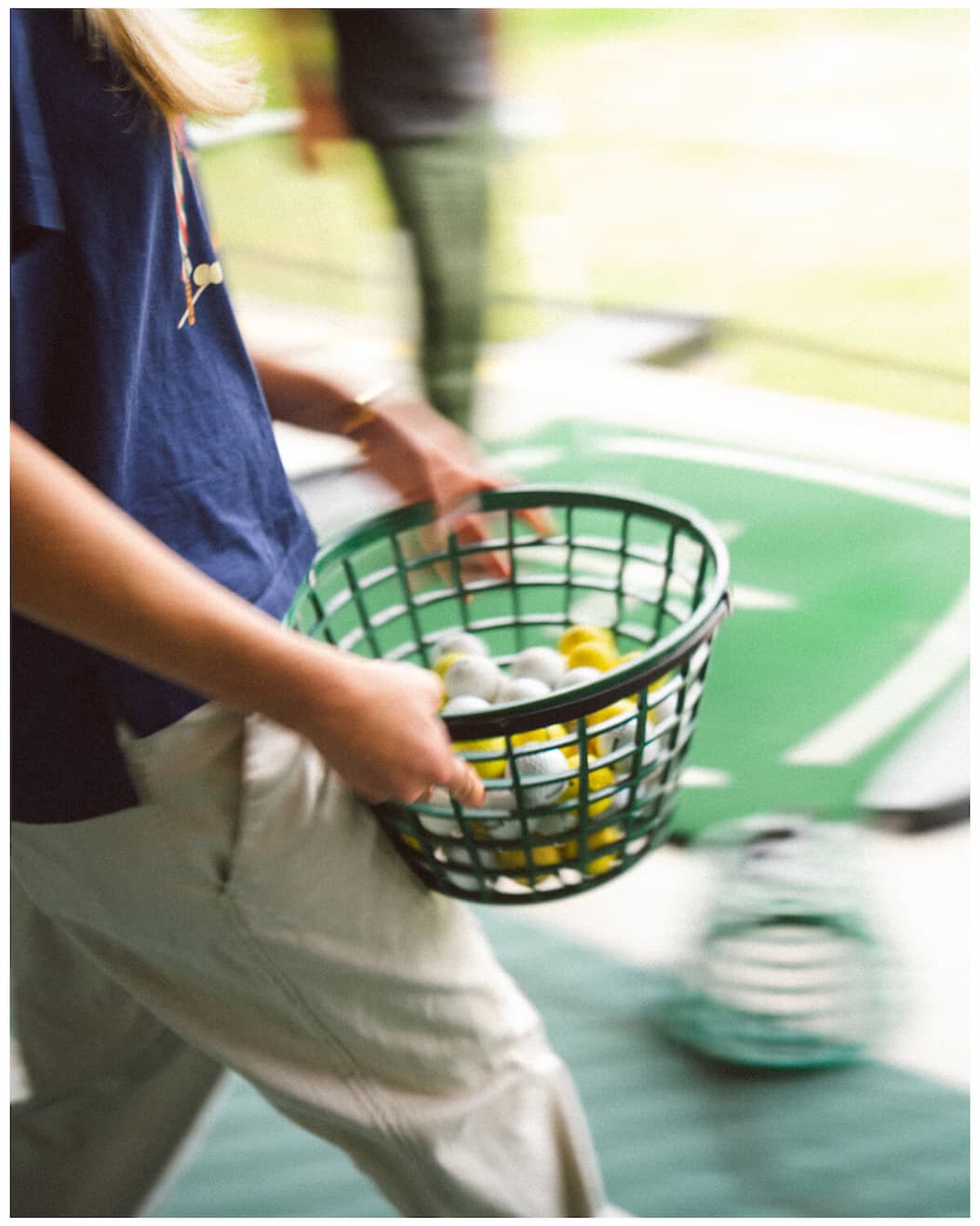 Golf Balls in Basket at Driving Range