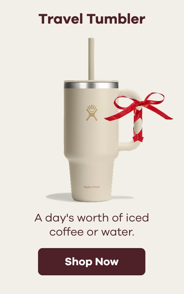 Travel Tumbler. A day's worth of iced coffee or water. | Shop Now