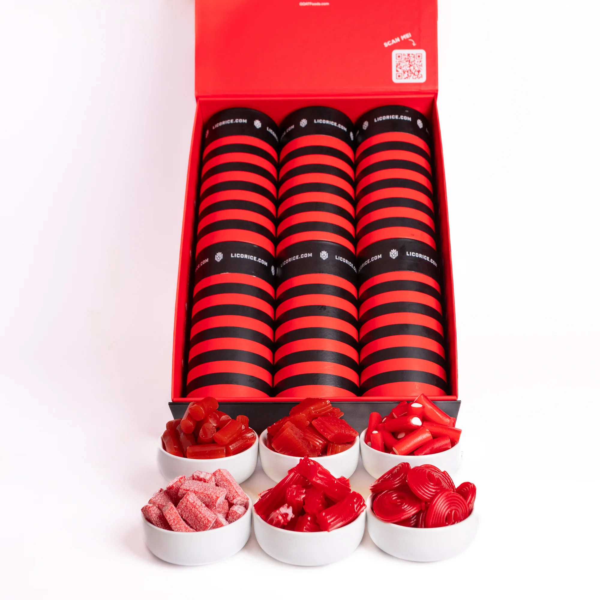 Image of 6 Tube Red Licorice Lover Gift Box