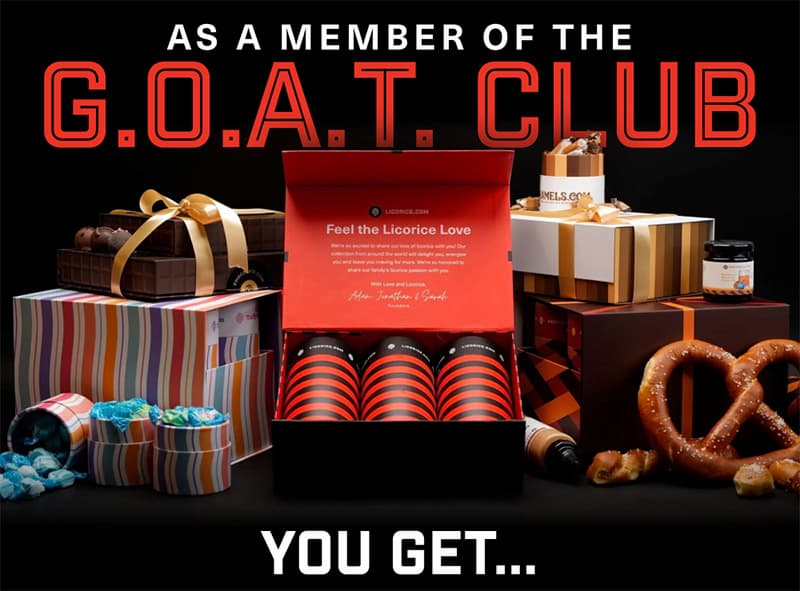 JOIN THE G.O.A.T. CLUB.