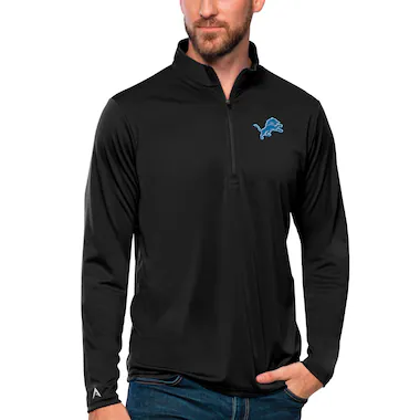  Antigua Black  Tribute Quarter-Zip Lightw...