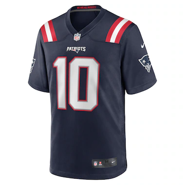  Nike Drake Maye Navy   Player Game Jersey