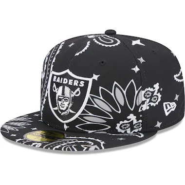  New Era Black  Paisley 59FIFTY Fitted Hat