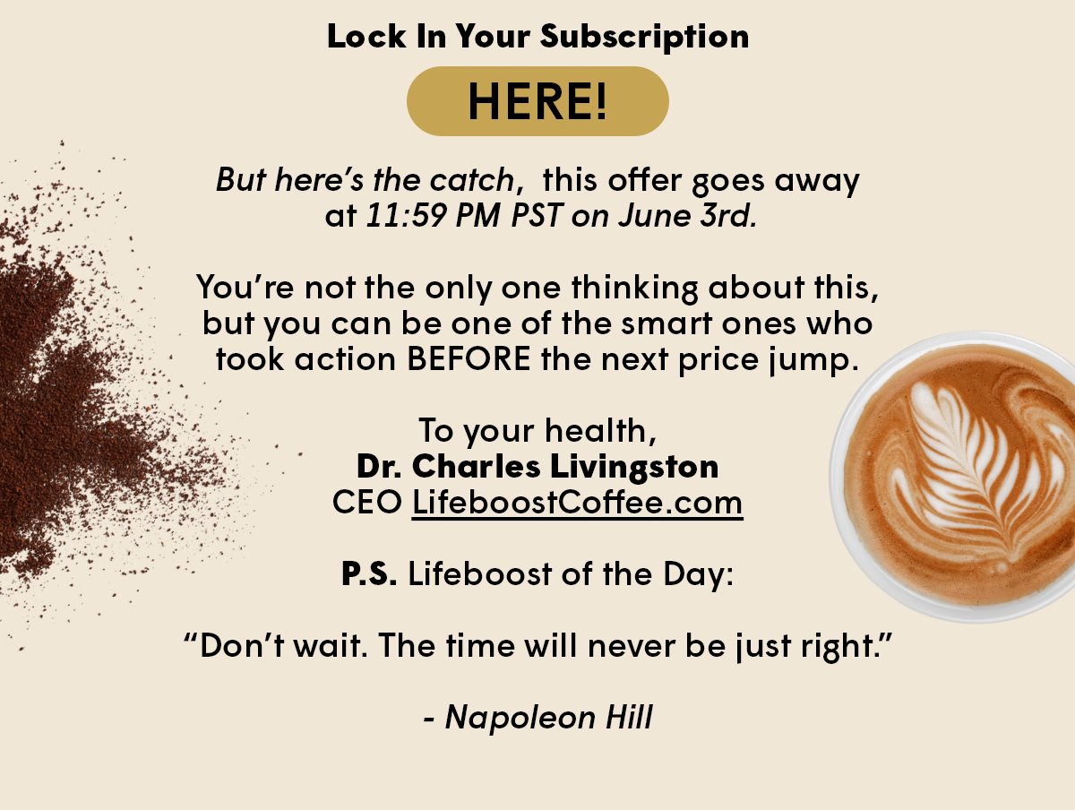 Lock In Your Subscription ~ HERE!