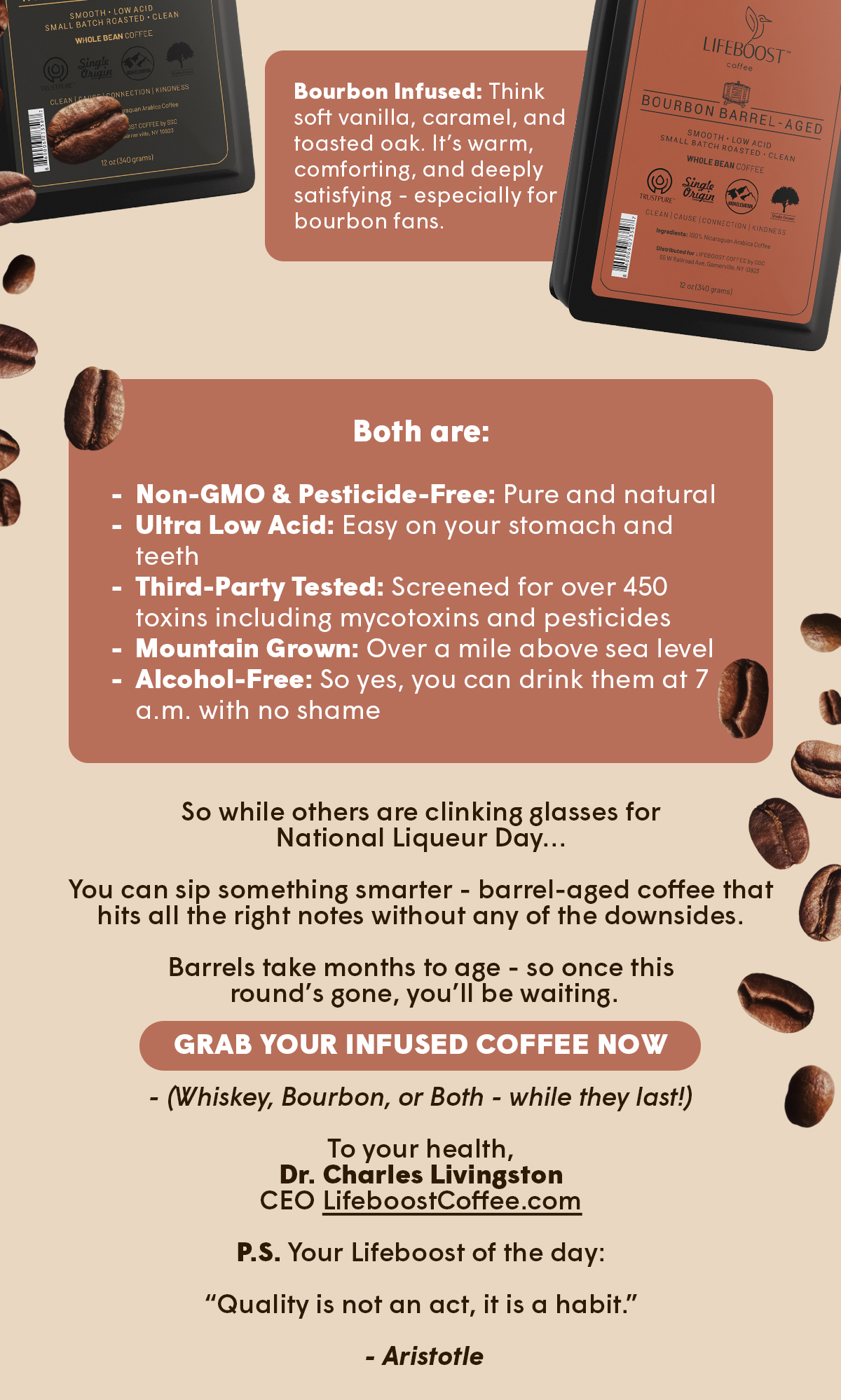Grab Your Infused Coffee Now - (Whiskey, Bourbon, or Both - while they last!)