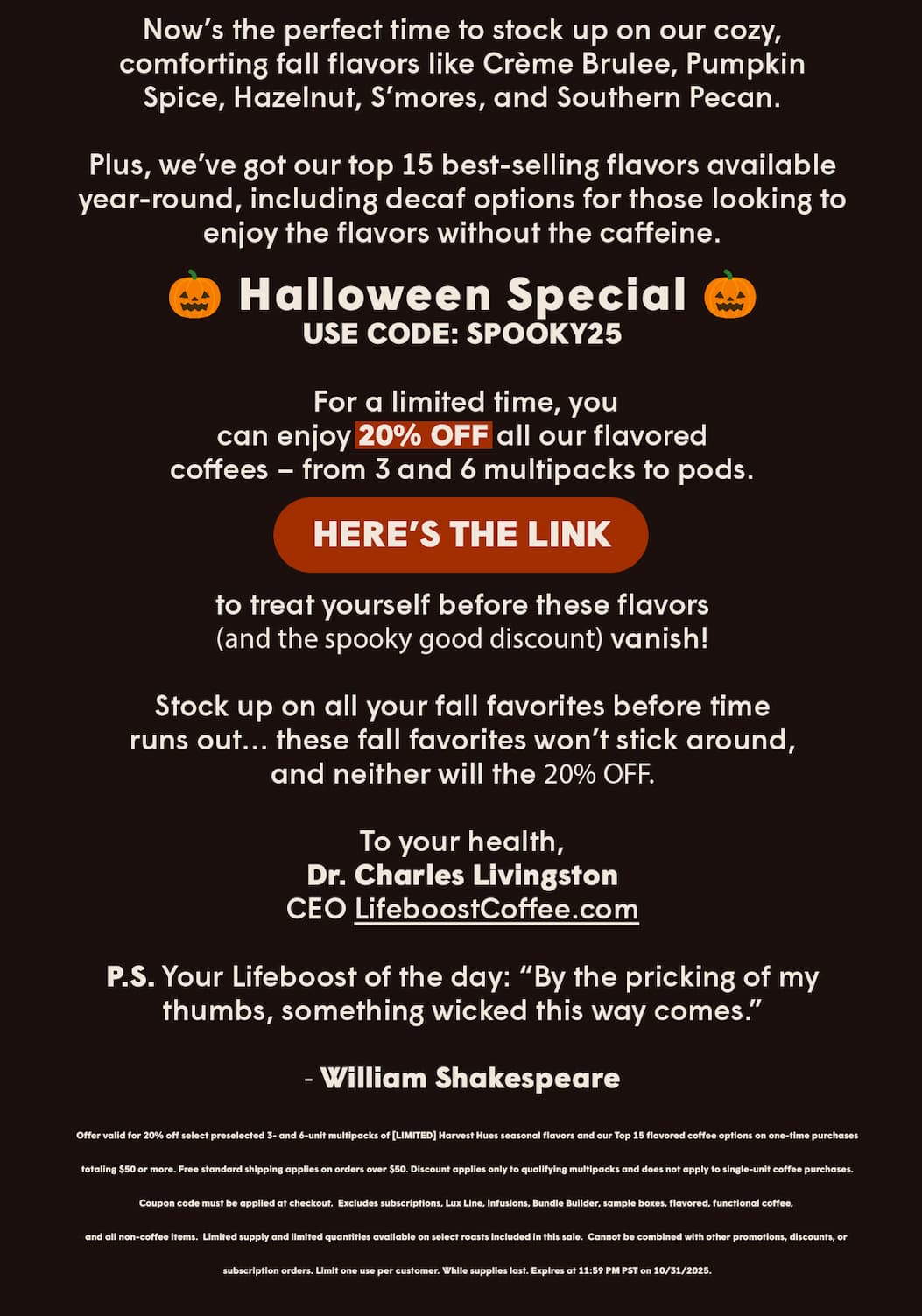 Shop the Halloween Sale - Use Code: SPOOKY25