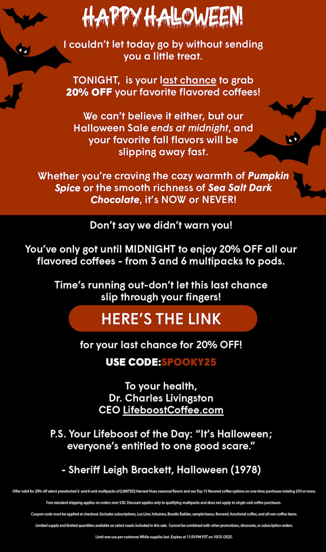 Use Code: SPOOKY25