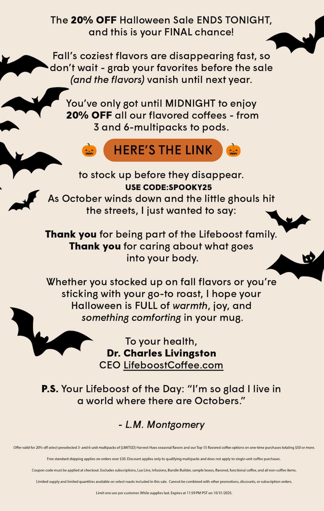 Use Code: SPOOKY25
