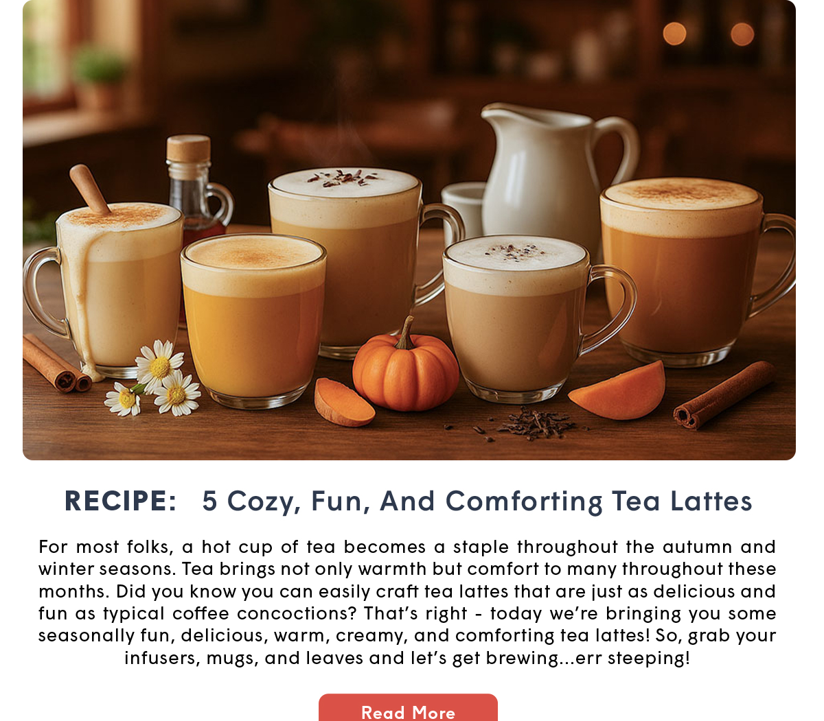 RECIPE: 5 Cozy, Fun, And Comforting Tea Lattes