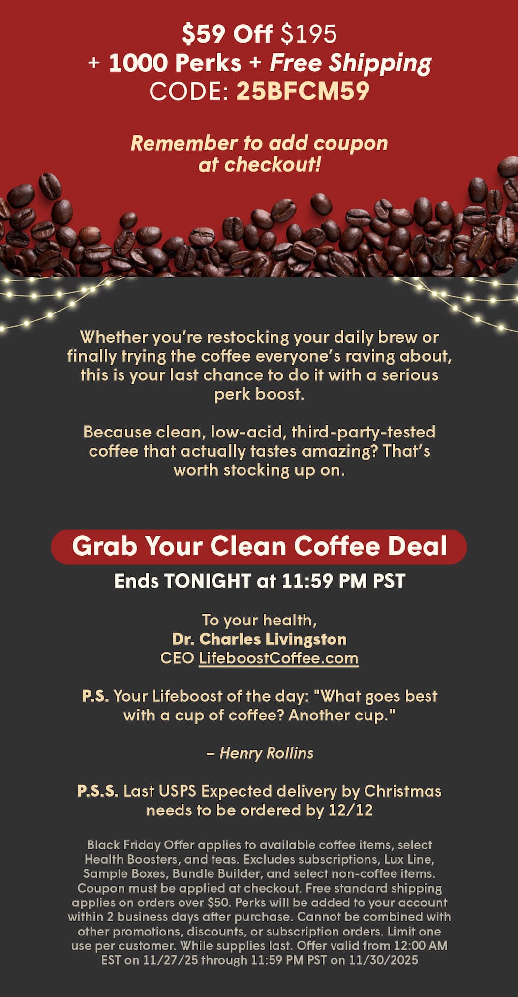 Grab Your Clean Coffee Deal 🕛 Ends TONIGHT at 11:59 PM PST