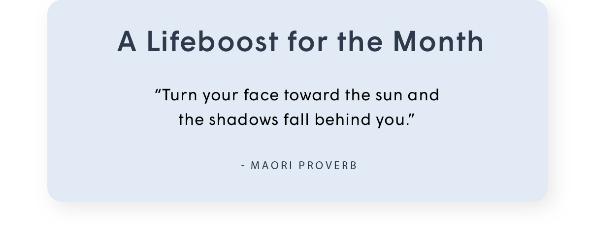 A Lifeboost For The Month 