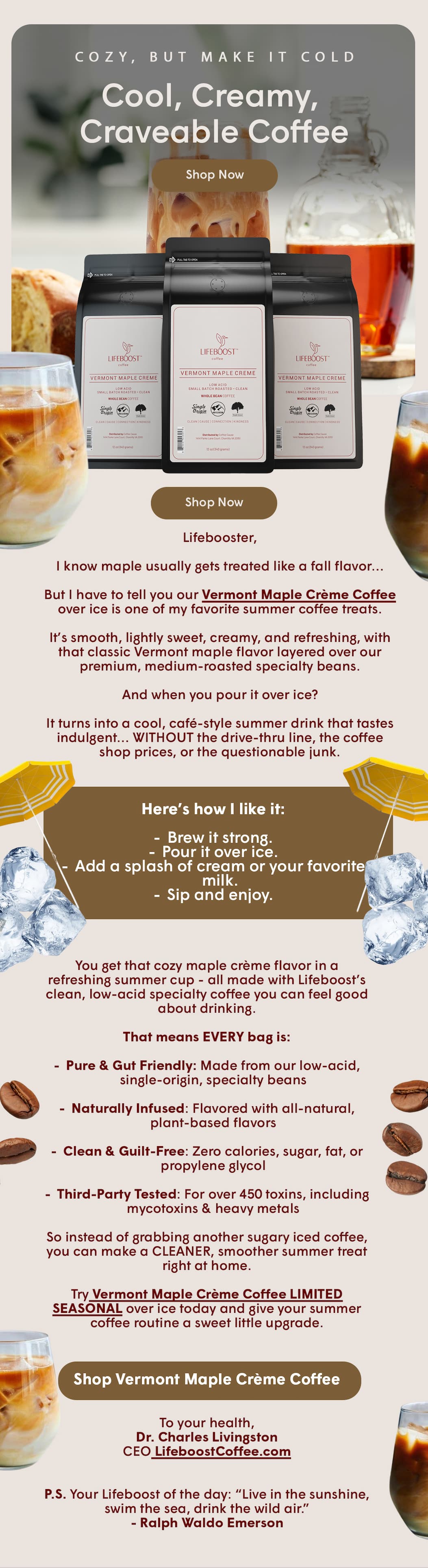 Shop Vermont Maple Crème Coffee