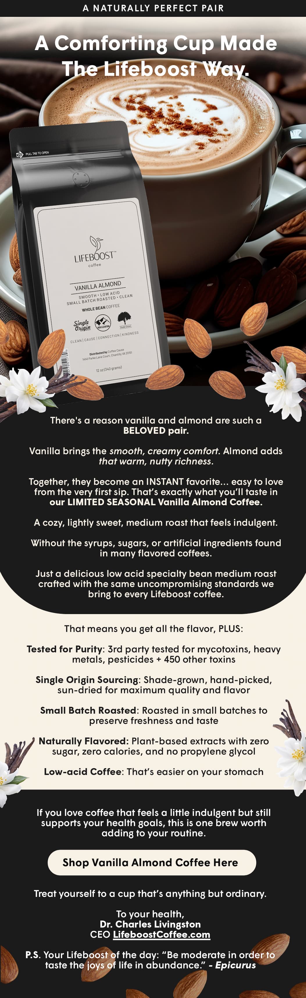 Shop Vanilla Almond Coffee Here