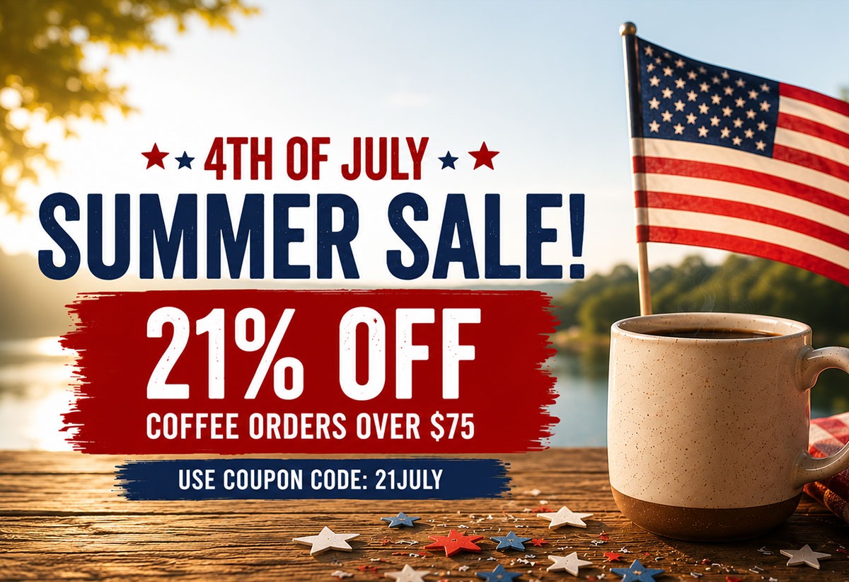  4th of July Summer Sale with 21% OFF all Summer Flavor orders over $75. Use Code: 21JULY