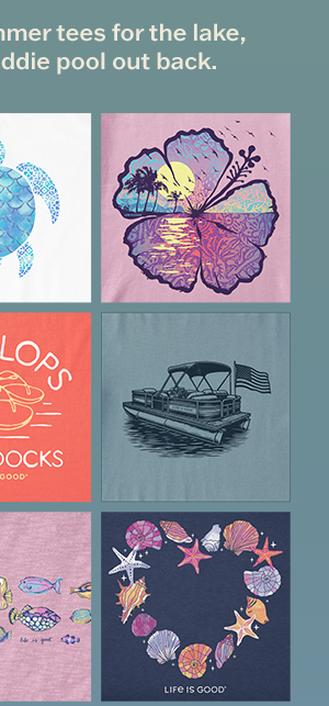 Shop our favorite tees for the lake, the beach, or the kiddie pool out back.
