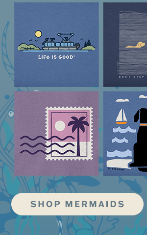 Shop beachy tees for mermaids.