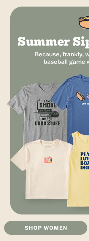 Summer sips and snacks. Food and beverage tees for women.