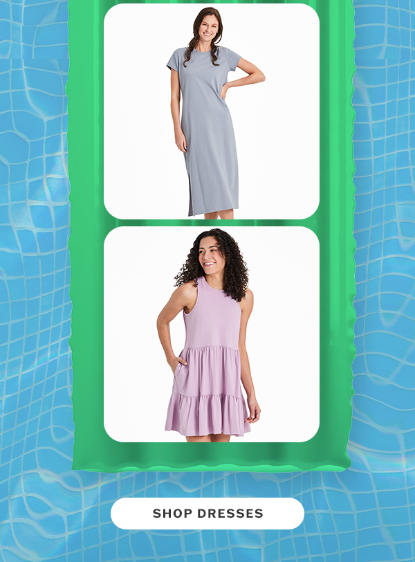 Shop dresses.