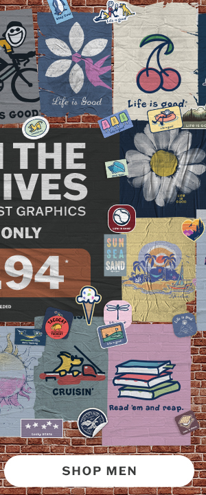 From the archives! 200 of our best graphics for $19.94. 5 days only. Shop men.