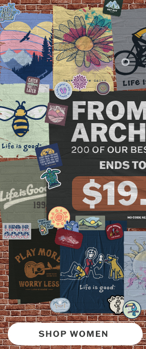 From the archives ends tonight! 200 of our best graphics for $19.94. Shop women.