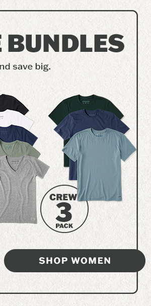 Solid tee bundles. Stock up and save big. Shop 3 and 5 packs for men.