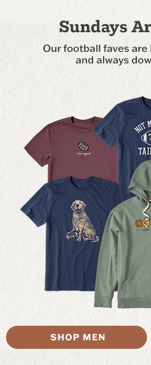 Sundays are for football tees. Shop men.