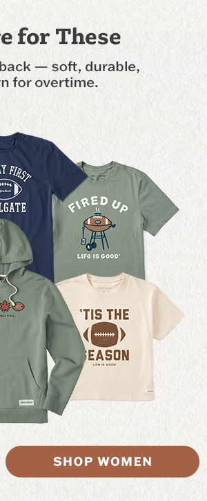 Sundays are for football tees. Shop women.