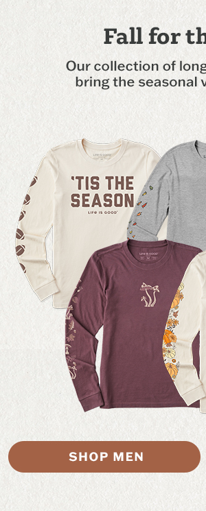 Fall for the details. Shop men's long sleeve fall tees.