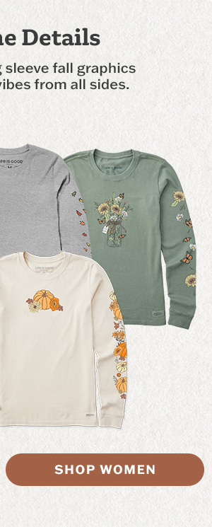 Fall for the details. Shop women's long sleeve fall tees.