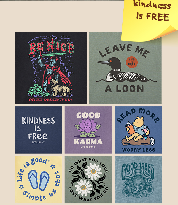 Shop tees with meaningful messages. 