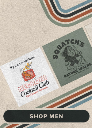 Join the club. Men's tees to celebrate all kinds of group-worthy activities.