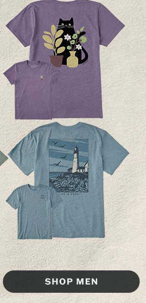 Men's tees with back prints.