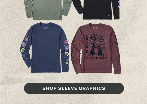 Shop tees with sleeve graphics.