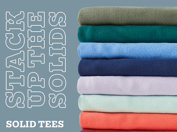 Short sleeve solid tees 2 for $35, 3 for $50. Long sleeve 2 for $45, 3 for $60.
