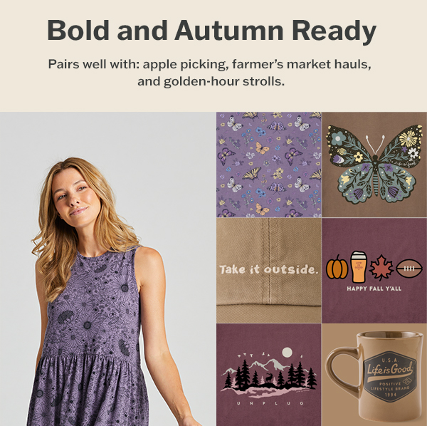 Bold and autumn ready. Shop purples and reds.