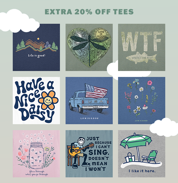 Extra 20% off tees.