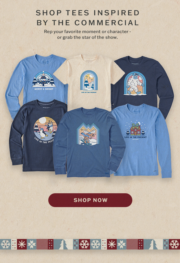 Shop tees inspired by the commercial.