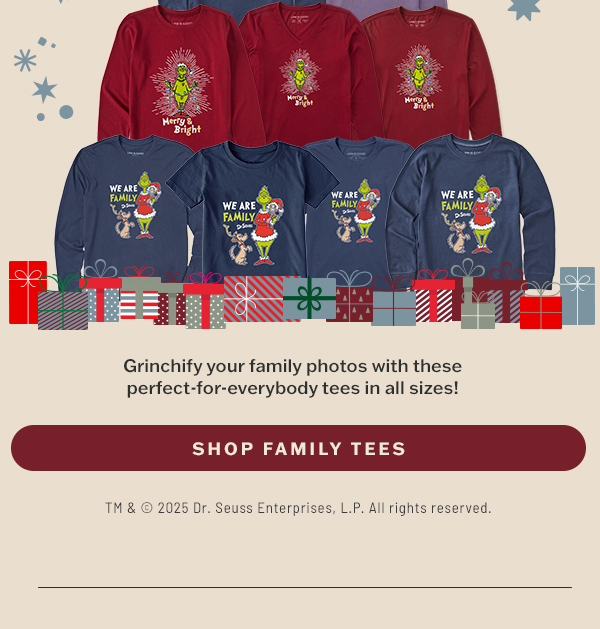 Shop family tees.