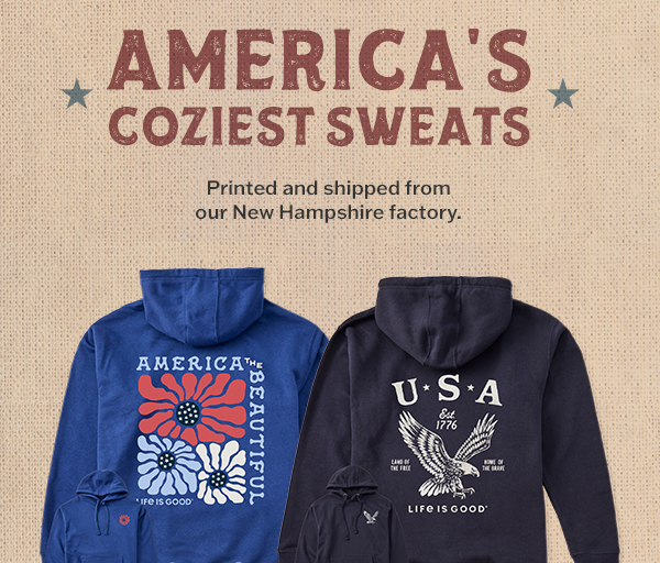 America's coziest sweats. Printed and shipped form our New Hampshire factory.
