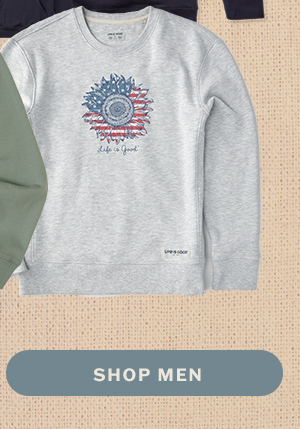 Cozy sweats printed and shipped form our New Hampshire factory. Shop men.