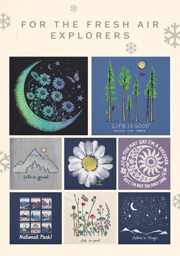 Tees for the fresh air explorers.