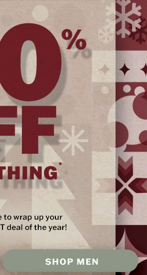 Cyber Monday Deja Vu: 30% off sitewide! Shop men.
