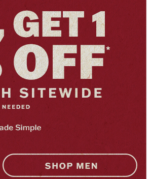 Hoho BOGO: buy 1, get 1 50% off. Shop men.