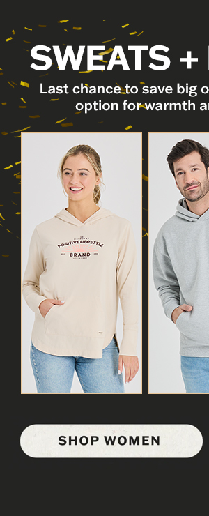 Up to 50% off plus an extra 20% off women's sale sweats and pants.