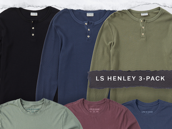 Bundle and save on tees and henleys. Shop men.
